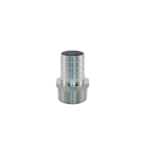 AISI 316 Male Hose Tail - 1/2" BSP X 19mm (3/4") - enlarger