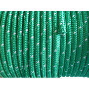 Polyester Double Braided Rope 8mm x 100m, Green/White Fleck