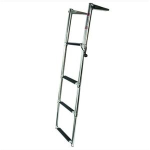 AISI 316 Heavy Duty Top Mount 4 Step Telescopic Ladder