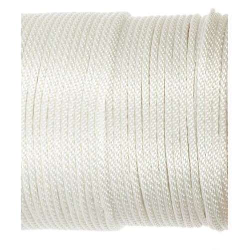 Close-up view of several tightly coiled Proceans Polyester 8 strand Rope 5mm Rope Reels stacked horizontally, highlighting the detailed black polyester texture and pattern.