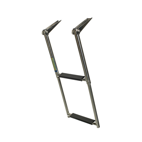 AISI 316 Top Mount 2 Step Telescopic Ladder